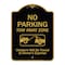 Signmission Designer Series-No Parking Tow Away Zone Violators Will Be Towed Vehicle Ow, 24" x 18", BG-1824-9956 A-DES-BG-1824-9956 - alternate 1